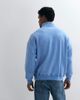 Abercrombie & Fitch Abercrombie & Fitch icon logo oversized 1/4 zip sweatshirt in washed blue - 3