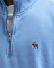 Abercrombie & Fitch Abercrombie & Fitch icon logo oversized 1/4 zip sweatshirt in washed blue - 4