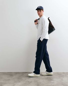 Abercrombie & Fitch Abercrombie & Fitch icon logo straight leg sweatpants in navy