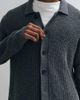 Abercrombie & Fitch Abercrombie & Fitch knit crew neck button up cardigan in dark gray - 2