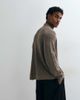 Abercrombie & Fitch Abercrombie & Fitch knit crew neck button up cardigan in mink-Neutral - 3