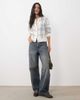 Abercrombie & Fitch Abercrombie & Fitch knit crew neck cardigan in beige plaid-Neutral - 4