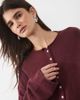 Abercrombie & Fitch Abercrombie & Fitch knit high neck cardigan in burgundy-Brown - 3