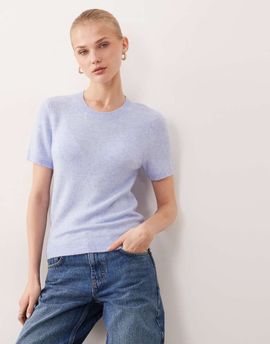 Abercrombie & Fitch Abercrombie & Fitch knit skimming T-shirt in baby blue-Green