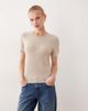 Abercrombie & Fitch Abercrombie & Fitch knit skimming T-shirt in beige-White - 1