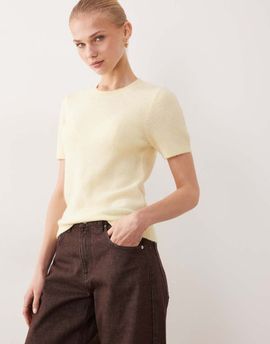 Abercrombie & Fitch Abercrombie & Fitch knit skimming T-shirt in yellow