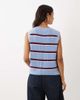 Abercrombie & Fitch Abercrombie & Fitch knit V-neck sweater tank in brown and blue stripe - 4