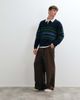 Abercrombie & Fitch Abercrombie & Fitch knitted rugby polo sweater in blue and green stripe-MULTI - 2