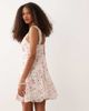 Abercrombie & Fitch Abercrombie & Fitch lace trim mini dress in cream floral print-White - 4