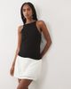 Abercrombie & Fitch Abercrombie & Fitch linen blend mini skort in white - 2