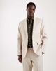 Abercrombie & Fitch Abercrombie & Fitch linen blend slim fit single breasted blazer in beige - part of a set-Neutral - 1