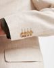 Abercrombie & Fitch Abercrombie & Fitch linen blend slim fit single breasted blazer in beige - part of a set-Neutral - 4