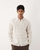 Abercrombie & Fitch Abercrombie & Fitch linen rich long sleeve shirt in white plaid - 1