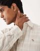 Abercrombie & Fitch Abercrombie & Fitch linen rich long sleeve shirt in white plaid - 2