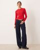 Abercrombie & Fitch Abercrombie & Fitch long sleeve baby tee in red - 2