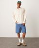 Abercrombie & Fitch Abercrombie & Fitch long sleeve denim shirt in cream-Neutral - 3