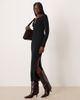 Abercrombie & Fitch Abercrombie & Fitch long sleeve hardware sweater maxi dress in black - 1