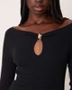Abercrombie & Fitch Abercrombie & Fitch long sleeve hardware sweater maxi dress in black - 3