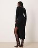 Abercrombie & Fitch Abercrombie & Fitch long sleeve hardware sweater maxi dress in black - 4