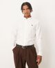 Abercrombie & Fitch Abercrombie & Fitch long sleeve icon logo oxford shirt in white-Black - 1