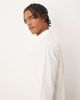Abercrombie & Fitch Abercrombie & Fitch long sleeve icon logo oxford shirt in white-Black - 4