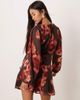 Abercrombie & Fitch Abercrombie & Fitch long sleeve wrap mini dress in brown floral - 4