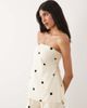 Abercrombie & Fitch Abercrombie & Fitch longline bandeau top in white polka dot, part of a set - 1