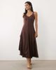 Abercrombie & Fitch Abercrombie & Fitch longline button up cami slip in brown - 2