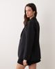 Abercrombie & Fitch Abercrombie & Fitch longline cinched waist blazer in black - 3