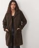Abercrombie & Fitch Abercrombie & Fitch longline oversized suedette jacket in dark brown - 2