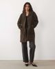 Abercrombie & Fitch Abercrombie & Fitch longline oversized suedette jacket in dark brown - 3