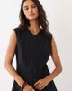 Abercrombie & Fitch Abercrombie & Fitch longline v-neck vest in black - part of a set - 2