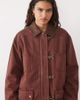 Abercrombie & Fitch Abercrombie & Fitch longline worker jacket with clasp detail in brown - 3