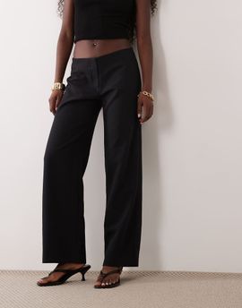 Abercrombie & Fitch Abercrombie & Fitch low rise wide leg pants in black