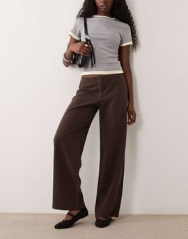 Abercrombie & Fitch Abercrombie & Fitch low rise wide leg pants in brown