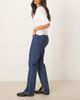 Abercrombie & Fitch Abercrombie & Fitch mid rise 90s flared jeans with split hem in dark blue wash - 3