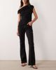 Abercrombie & Fitch Abercrombie & Fitch mid rise bootcut jeans in black - 1