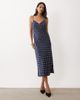 Abercrombie & Fitch Abercrombie & Fitch midaxi satin slip dress in navy polka dots - 1