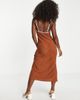 Abercrombie & Fitch Abercrombie & Fitch midaxi slip dress in brown - 2