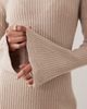 Abercrombie & Fitch Abercrombie & Fitch mock neck sweater midi dress in cream-White - 4