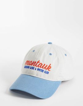 Abercrombie & Fitch Abercrombie & Fitch Montauk baseball cap in white and blue