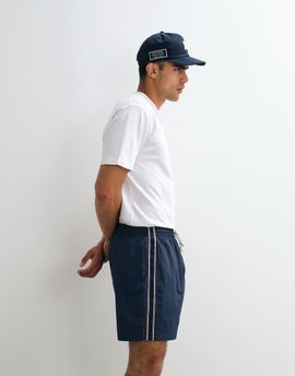 Abercrombie & Fitch Abercrombie & Fitch nylon shorts with side stripe in navy