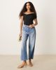 Abercrombie & Fitch Abercrombie & Fitch off the shoulder asymmetric wrap bodysuit in black - 3