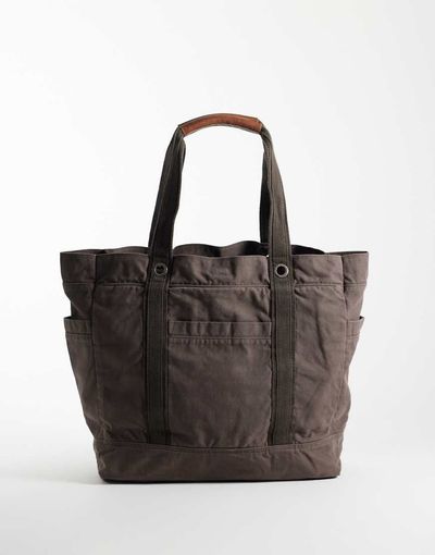 Abercrombie & Fitch Abercrombie & Fitch oversized canvas tote bag in brown