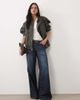 Abercrombie & Fitch Abercrombie & Fitch oversized faux leather bomber jacket in khaki green - 3