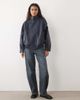 Abercrombie & Fitch Abercrombie & Fitch oversized faux leather bomber jacket in navy - 2