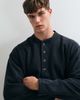 Abercrombie & Fitch Abercrombie & Fitch oversized heavyweight henley top in washed black - 1