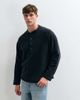 Abercrombie & Fitch Abercrombie & Fitch oversized heavyweight henley top in washed black - 3