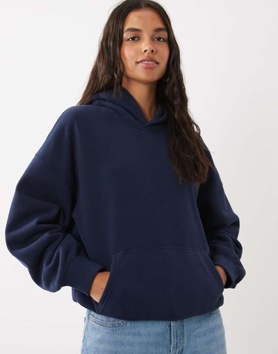 Abercrombie & Fitch Abercrombie & Fitch oversized hoodie in navy