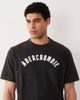 Abercrombie & Fitch Abercrombie & Fitch patch logo t-shirt in washed black - 1